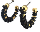 BOUCLES D'OREILLES ALONG / OR & NOIR