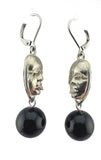 BOUCLES D'OREILLES LAKI / ONYX & ARGENT