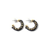 BOUCLES D'OREILLES ALONG / OR & NOIR